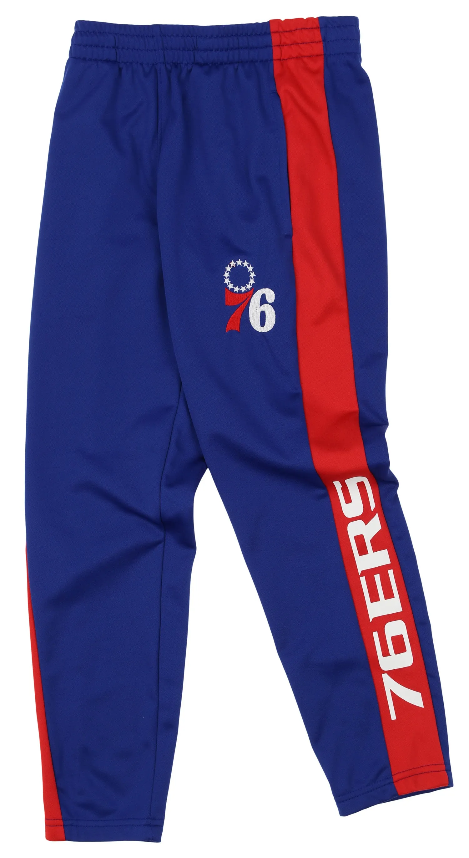 OuterStuff NBA Youth Boys Side Stripe Slim Fit Performance Pant, Philadelphia 76ers