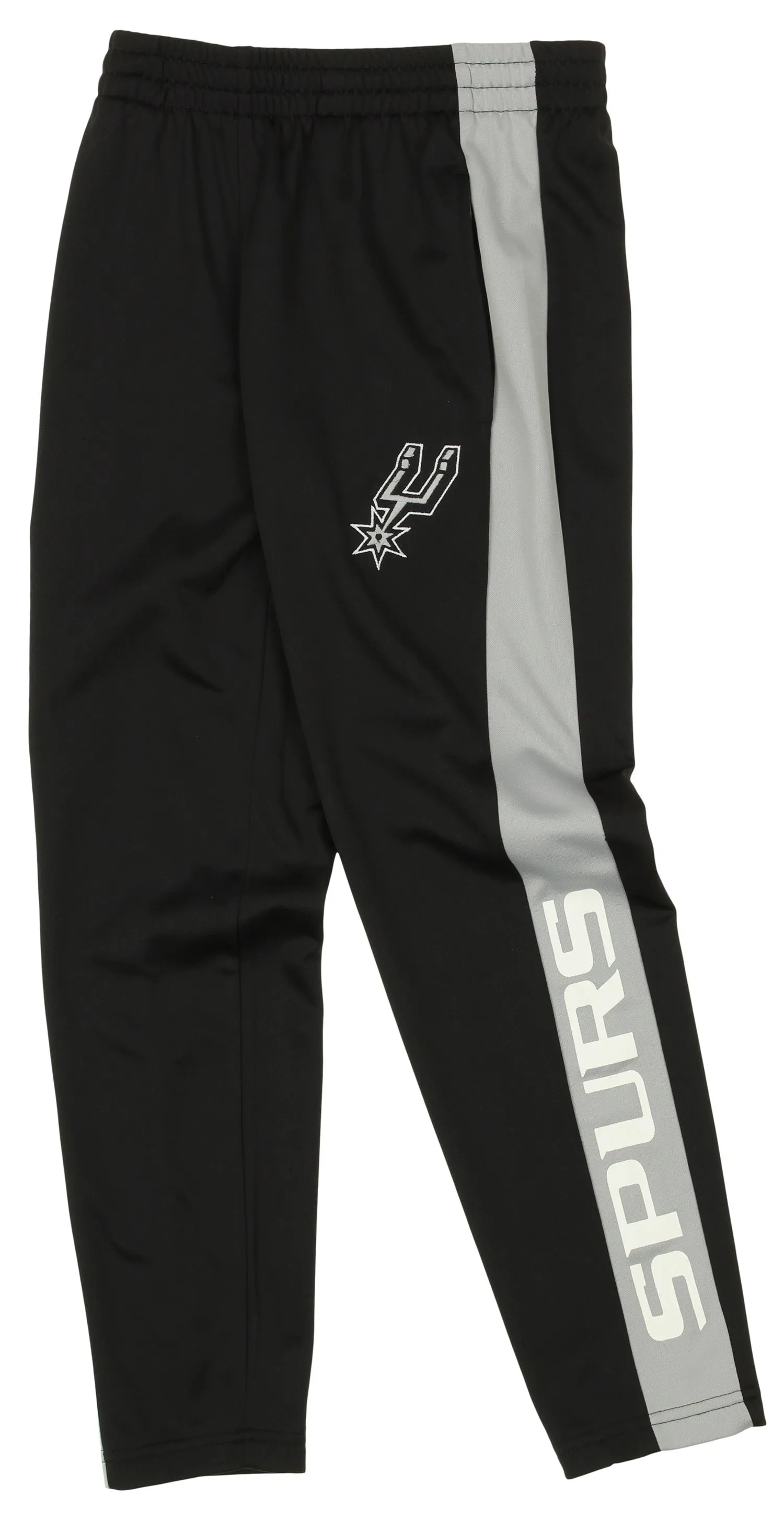 OuterStuff NBA Youth Boys Side Stripe Slim Fit Performance Pant, San Antonio Spurs
