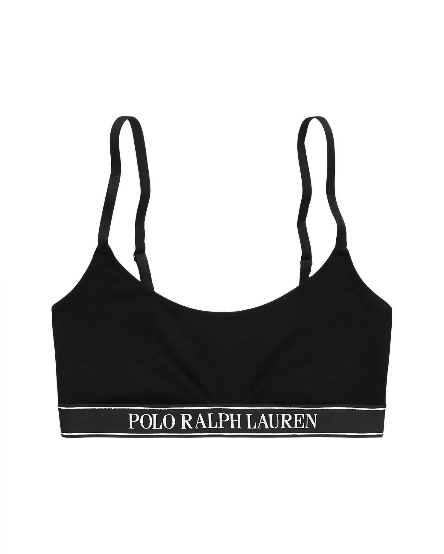 Repeat-Logo Cropped Scoopneck Tank In Onyx
