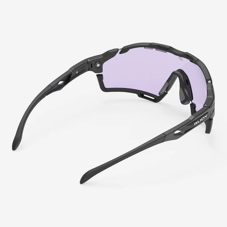 Rudy Cutline sunglasses - Black Matte ImpactX2 Laser Purple