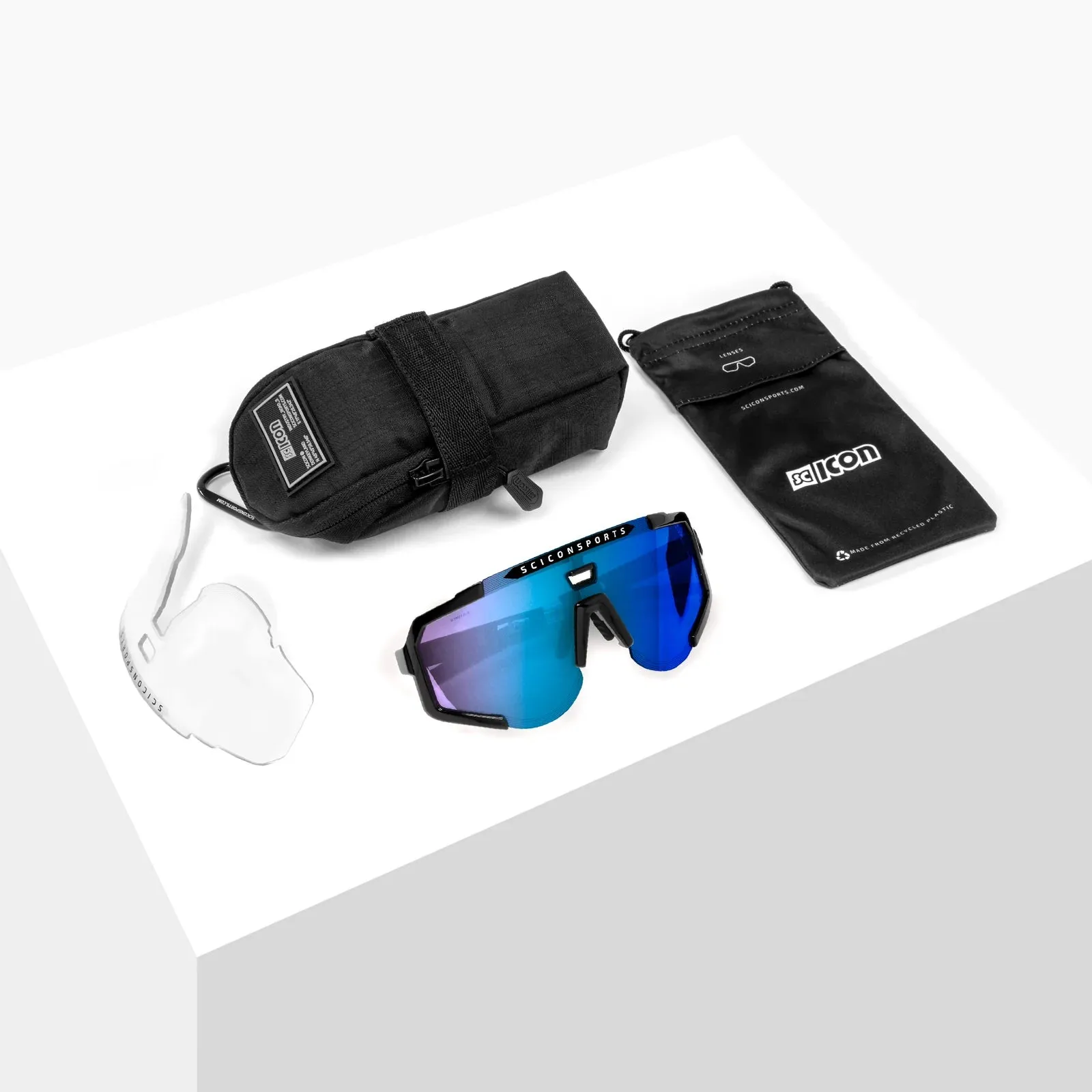 Scicon Aeroscope sunglasses - White Multimirror blue