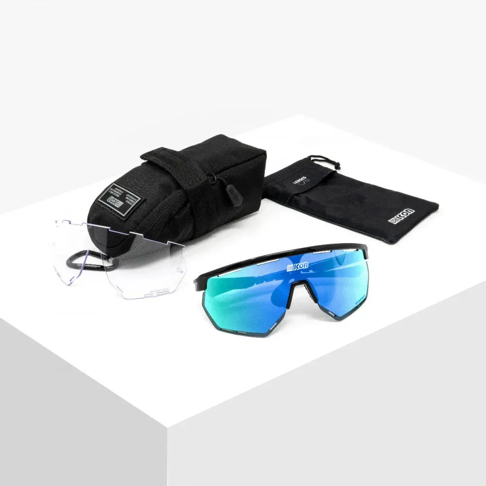 Scicon Aerowing Sport Sunglasses (Multimirror Blue/Black)