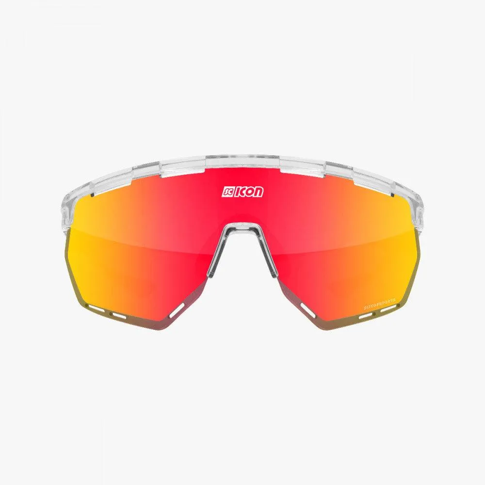 Scicon Aerowing Sport Sunglasses (Multimirror Red/Crystal Gloss)