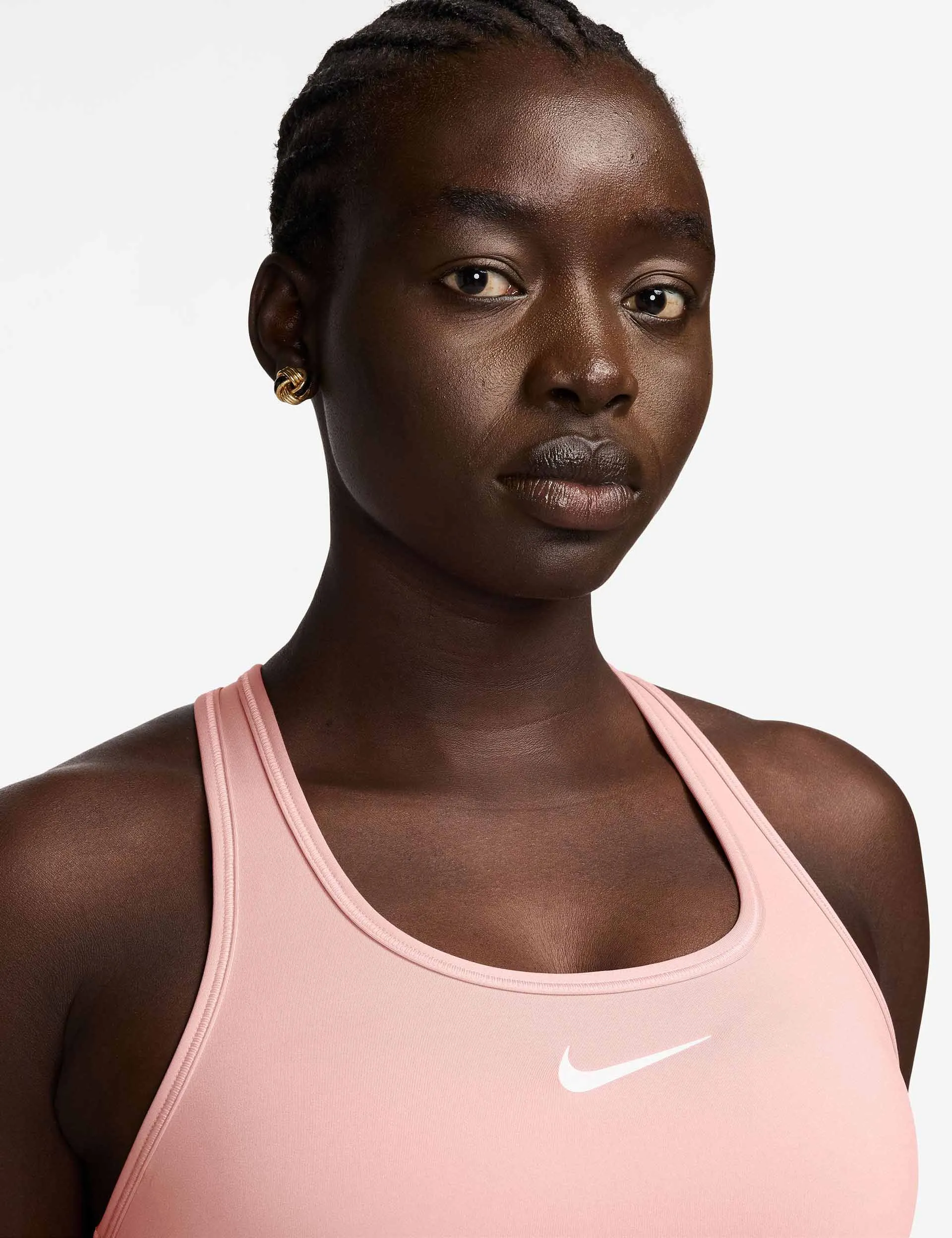 Swoosh Medium Support Bra - Atmosphere/White