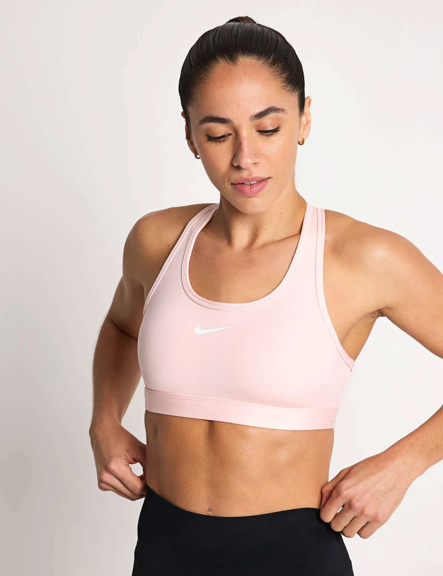 Swoosh Medium Support Bra - Atmosphere/White