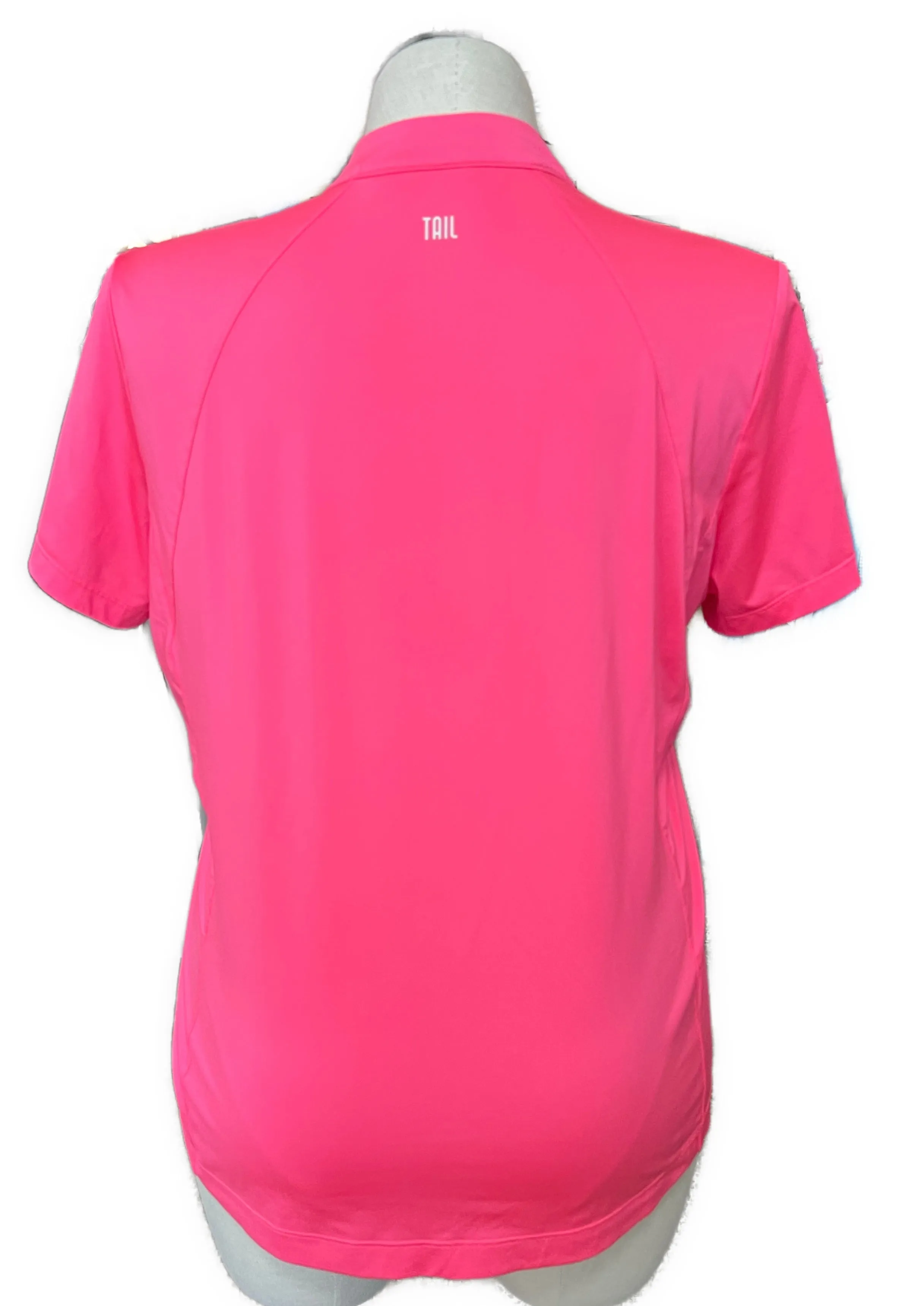 Tail Activewear Bright Pink Short Sleeve Golf Top Size XL MSP$95