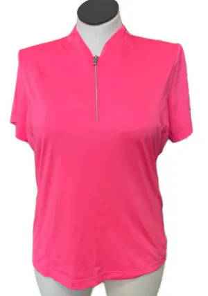 Tail Activewear Bright Pink Short Sleeve Golf Top Size XL MSP$95
