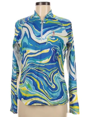 Tail Activewear Kali Women's UV Protection Golf Top - Marble Flow w/ Logo Size M
