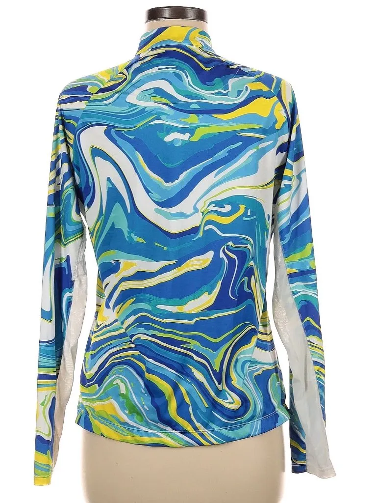 Tail Activewear Kali Women's UV Protection Golf Top - Marble Flow w/ Logo Size M