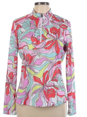 Tail Activewear Long Sleeve Cora Golf Top - Painted Petals Size L