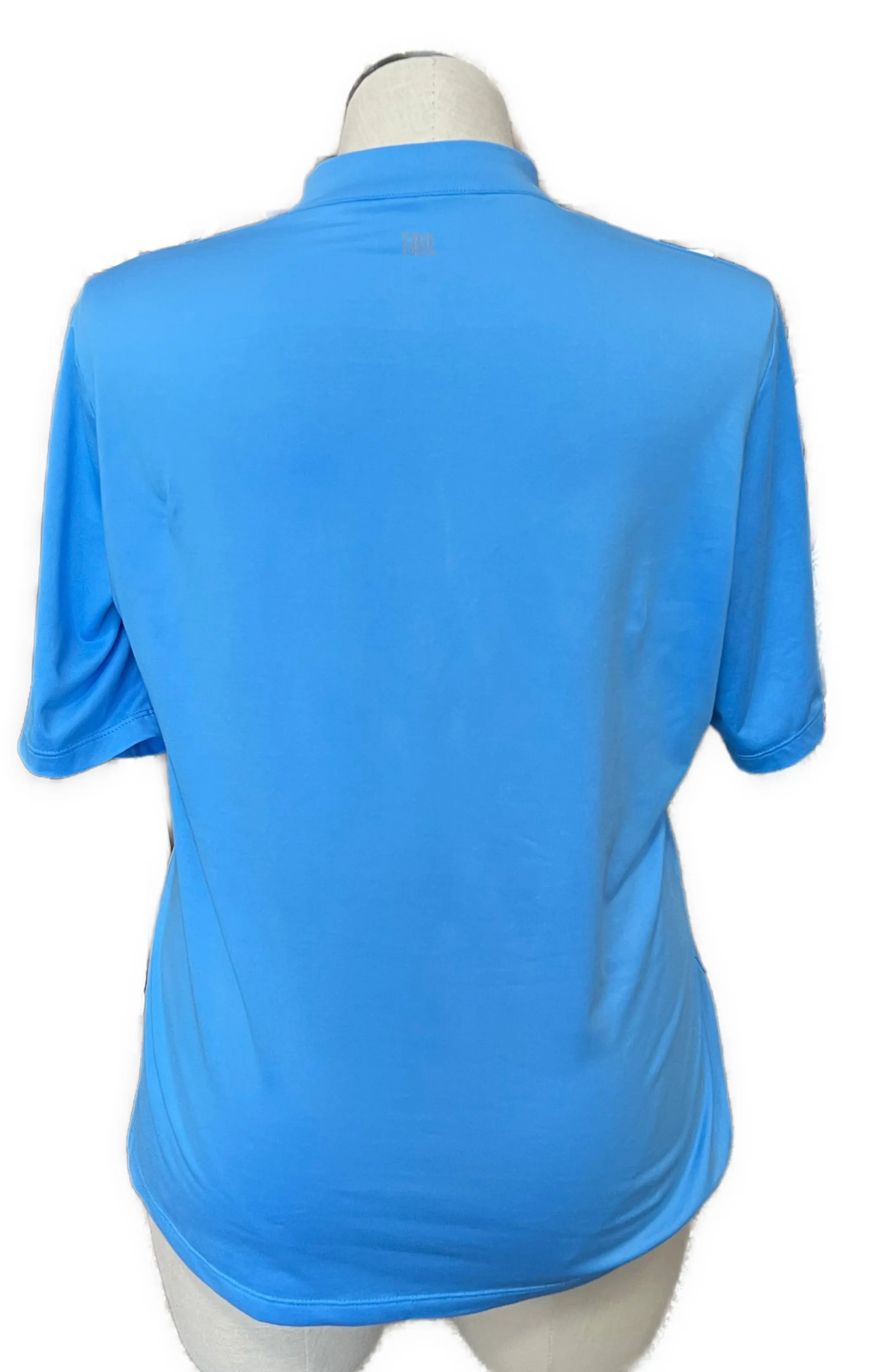 Tail Activewear  Mitch Azure Blue Half Sleeve Golf Top Size XL MSP$95