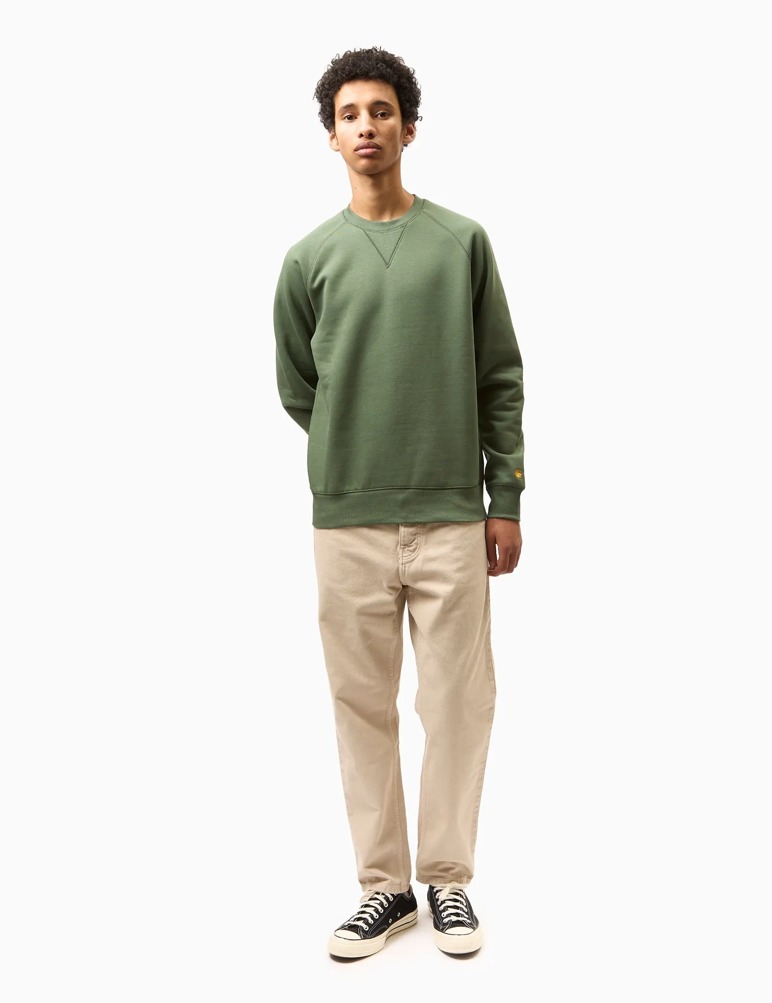 Trending Now Carhartt WIP Chase Sweatshirt - Duck Green  Going Fast!