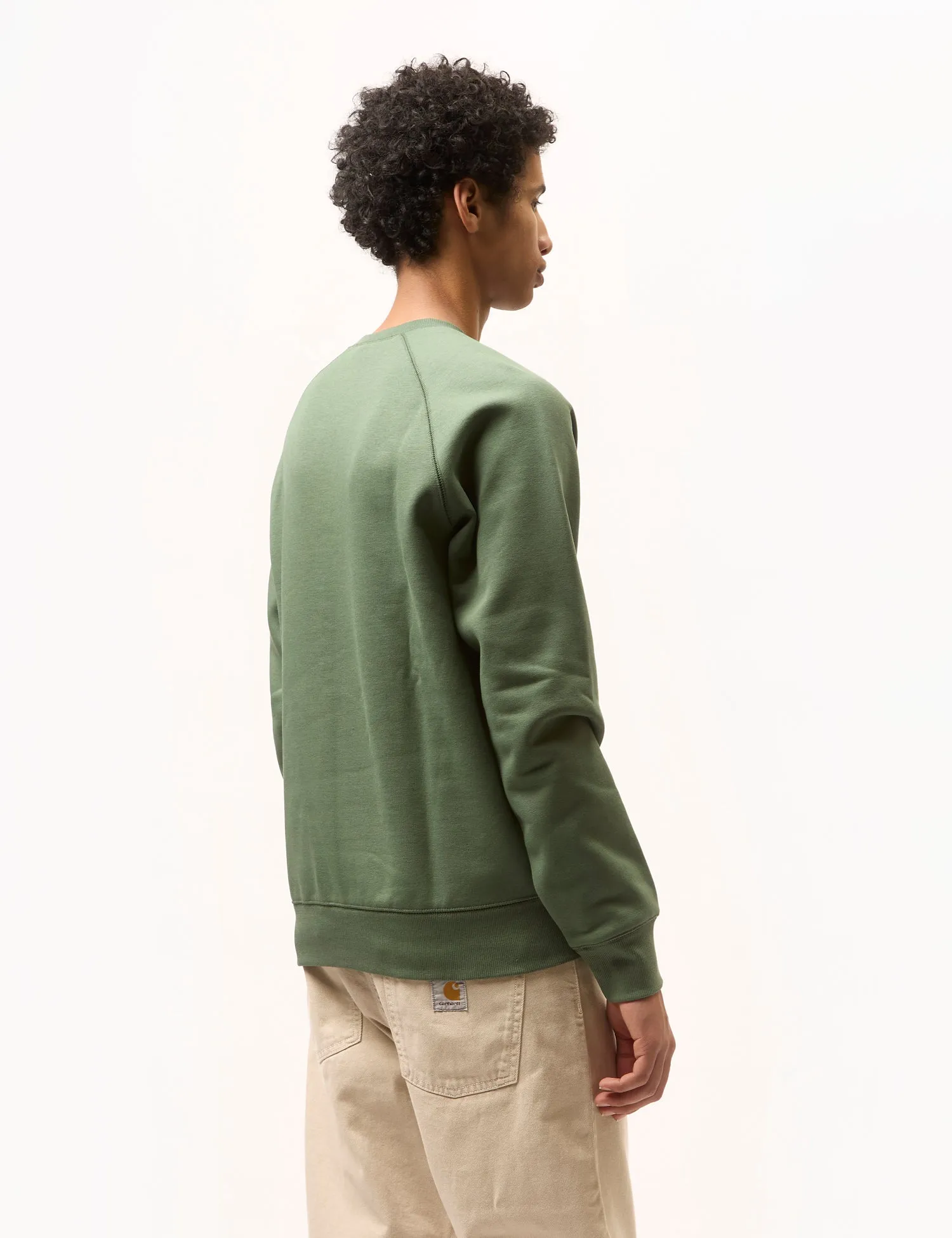 Trending Now Carhartt WIP Chase Sweatshirt - Duck Green  Going Fast!