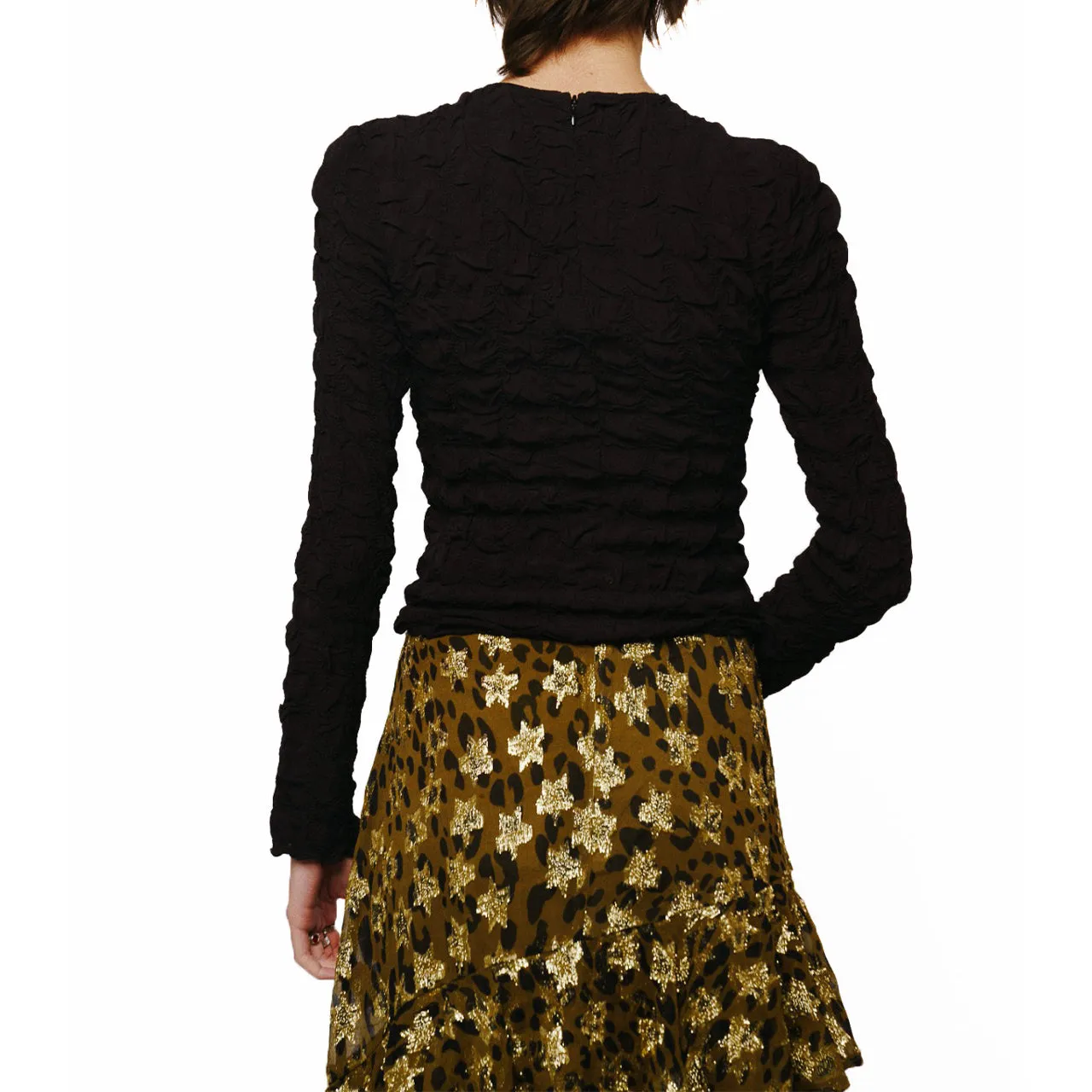 Trending Now Janet Pucker Effect Long Sleeve Top  Limited Availability!