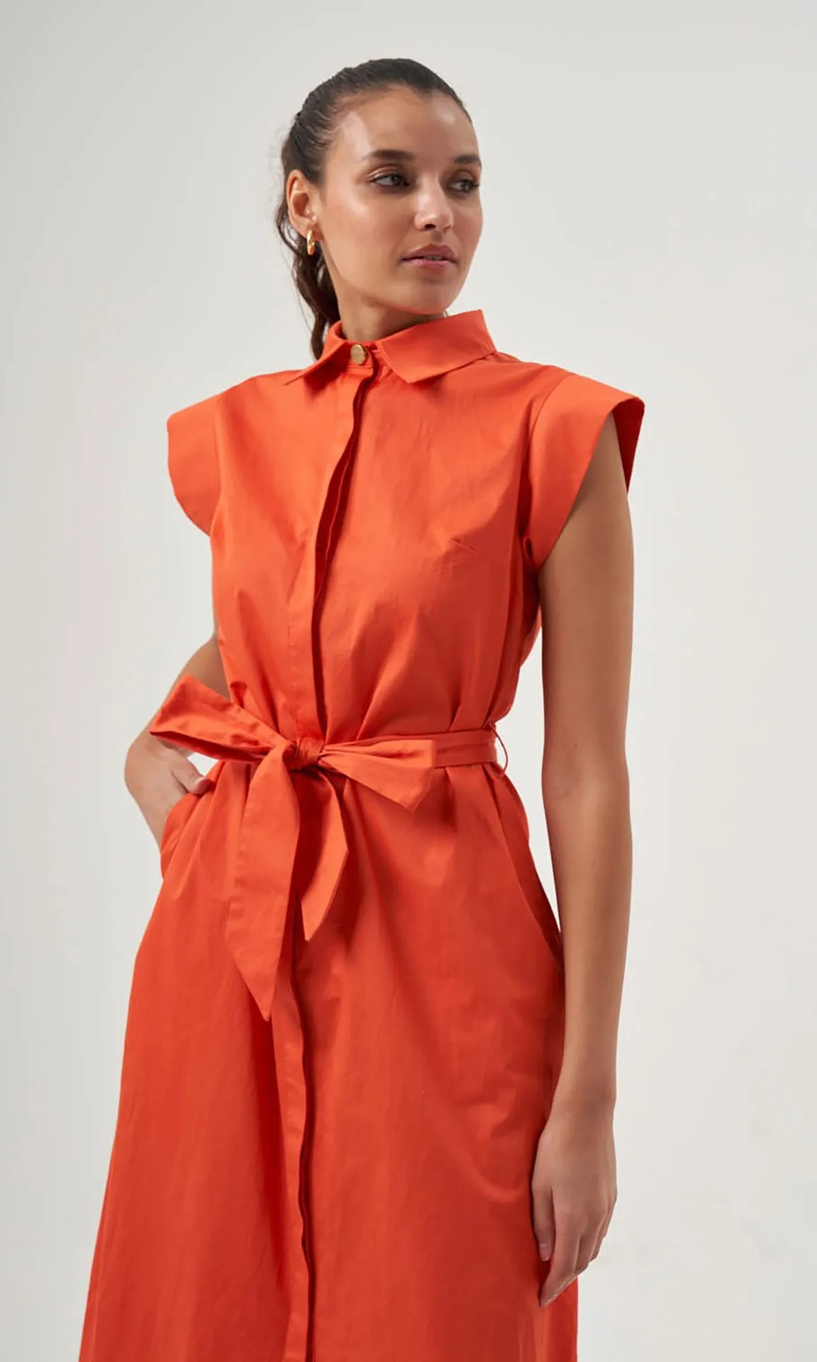 Trending Now Mzl Belted Sleevless Midi Pomegranate Flower Dress Apparel  Dont Miss Out!