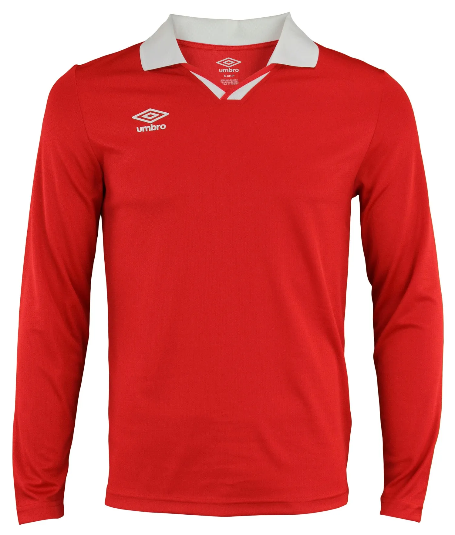 Umbro Mens Johnny Collar Long Sleeve Soccer Jersey