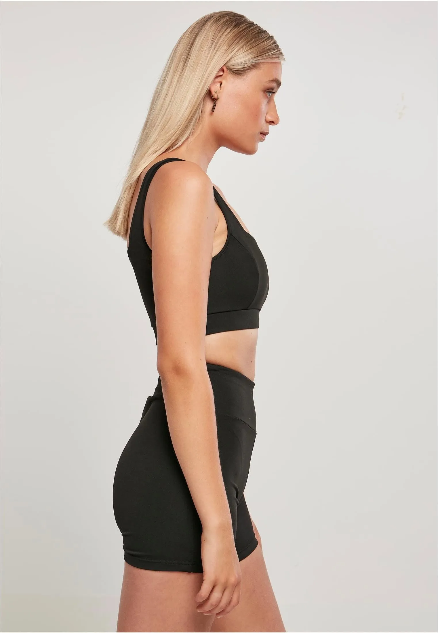 Urban Classics - Ladies Recycled Squared Sports Black - Sport Bra