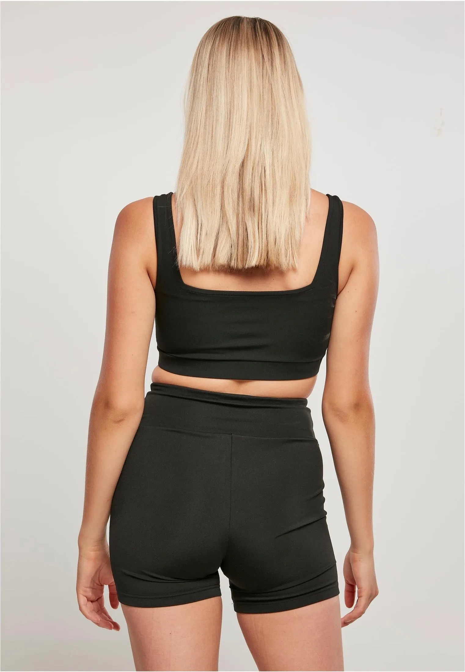 Urban Classics - Ladies Recycled Squared Sports Black - Sport Bra