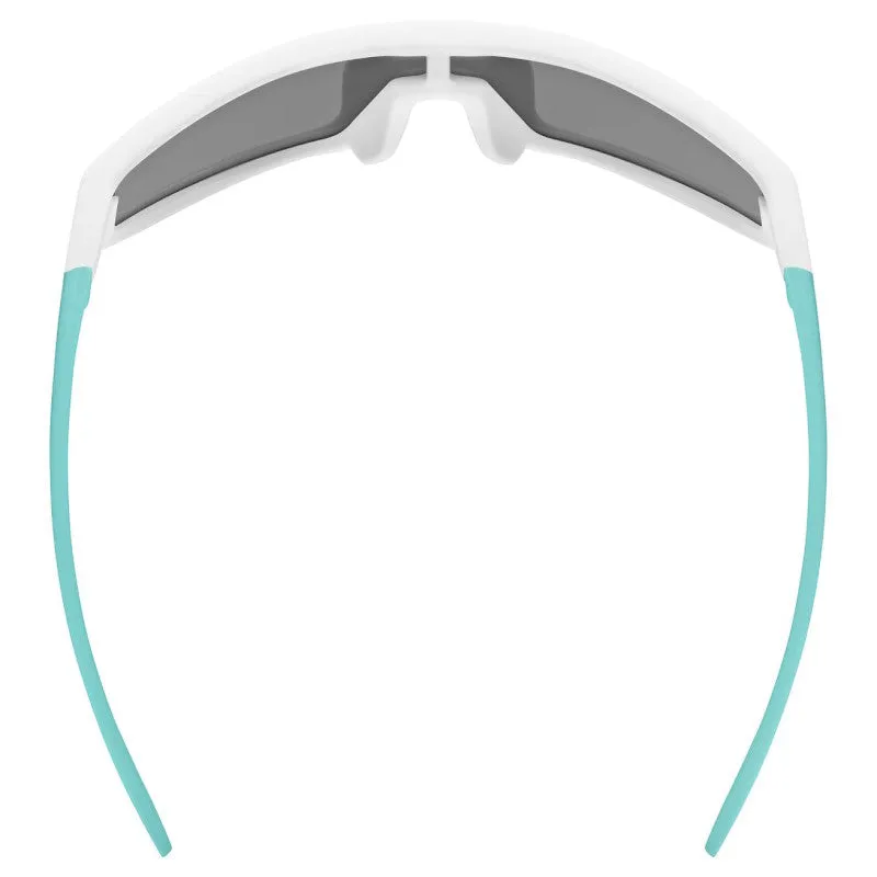 Uvex Skyryse Kids Glasses - White Green Mirror Silver