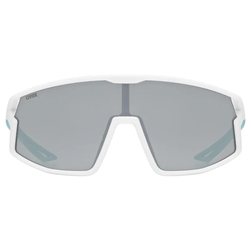 Uvex Skyryse Kids Glasses - White Green Mirror Silver