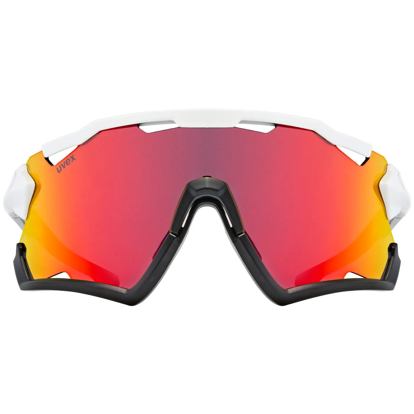 Uvex Sportstyle 228 glasses - White black mirror red