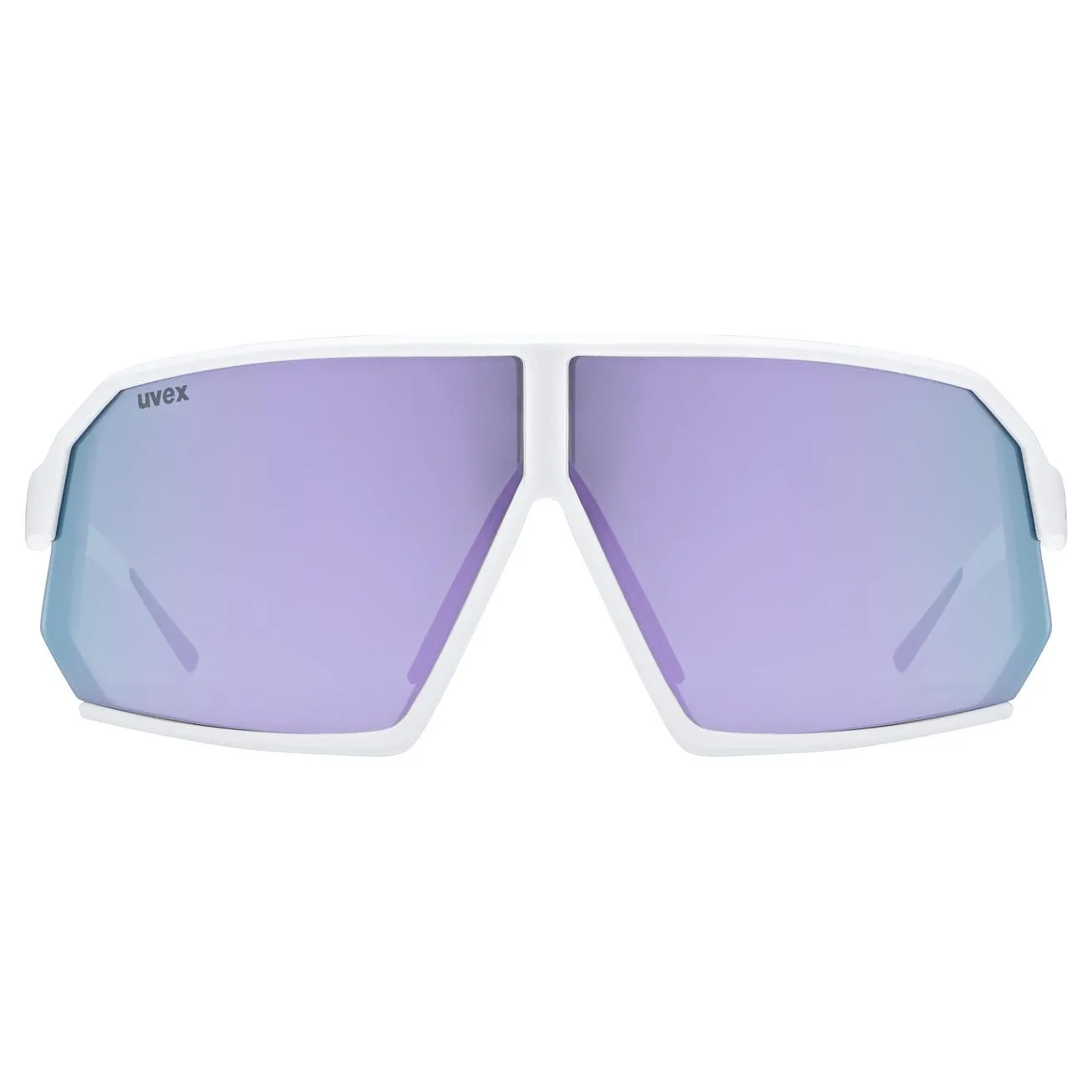 Uvex sportstyle 237 glasses - White matt mirror lavender