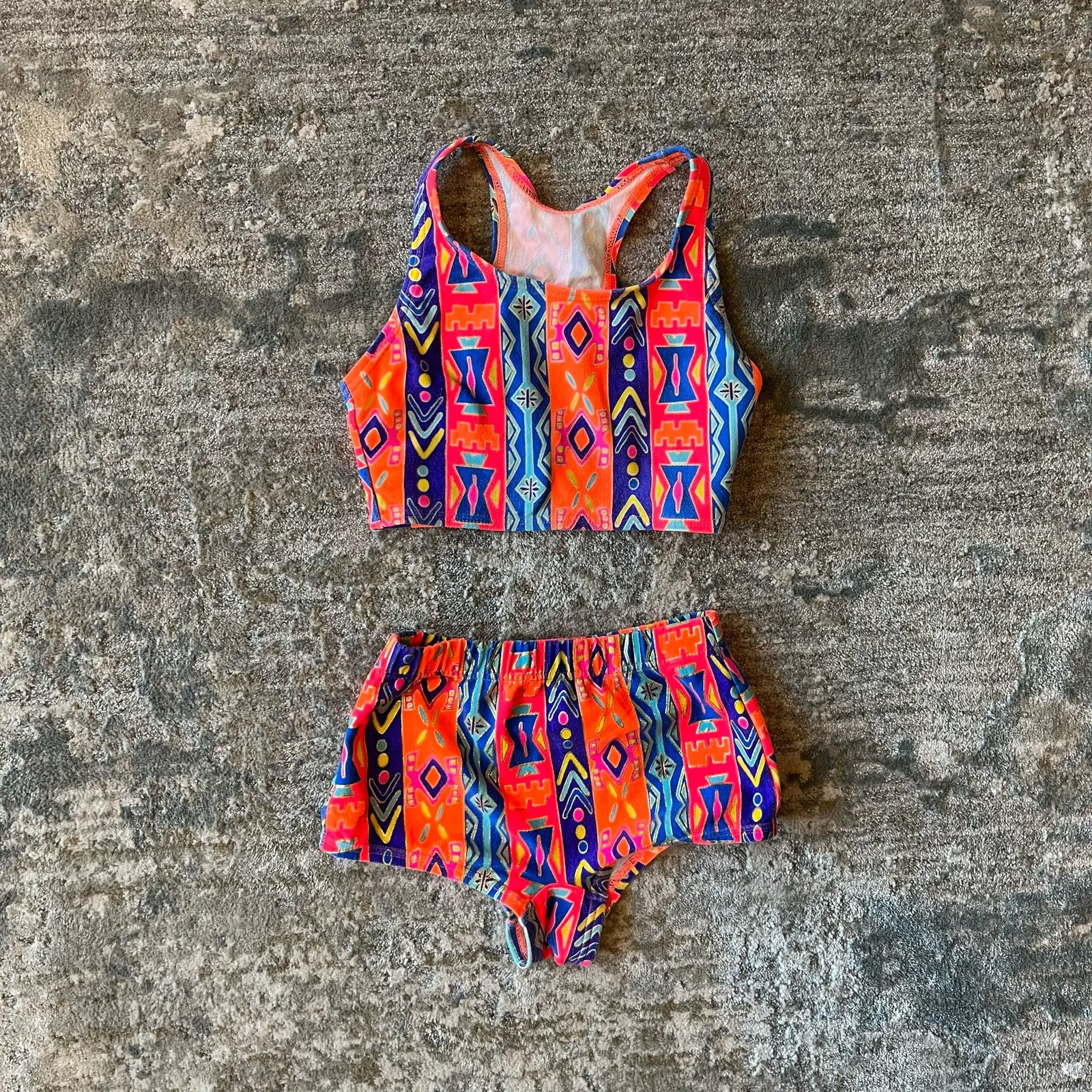 VIP Favorite Vintage All Waves Two Piece Bathing Suit 7  Stylish & Comfortable