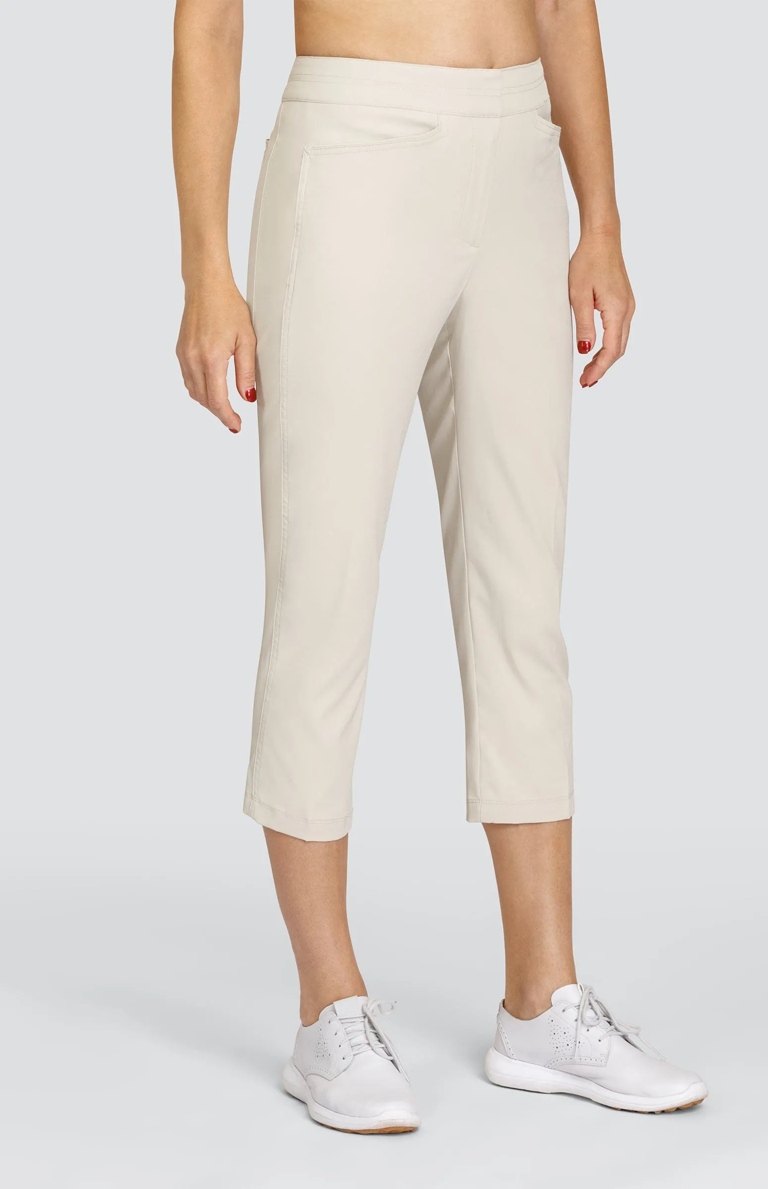 Women Tail Activewear Classic 23" Capri - Tan Chino