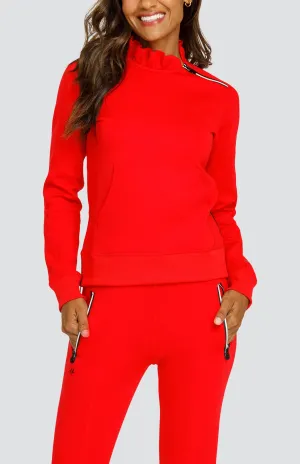 Women Tail Activewear Condoleezza Dahlia Red Pullover