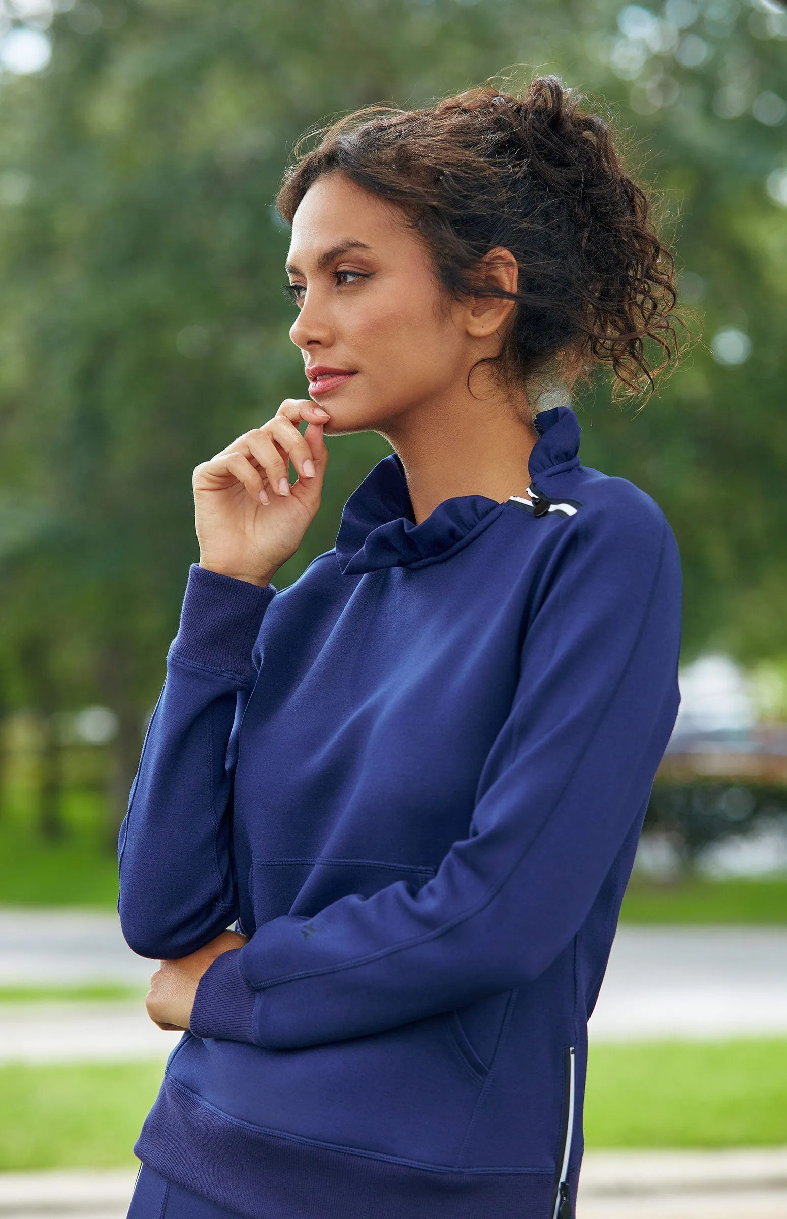 Women Tail Activewear Condoleezza Navy Blue Pullover