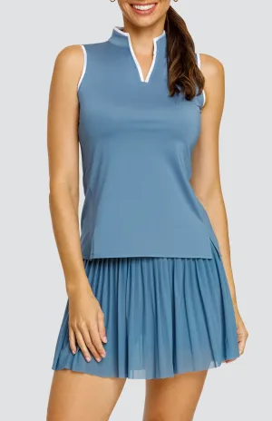 Women Tail Activewear Coquette Top - Copen Blue