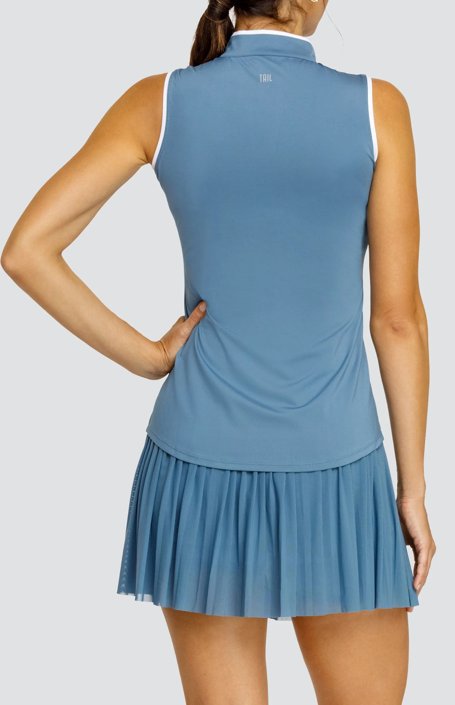 Women Tail Activewear Coquette Top - Copen Blue