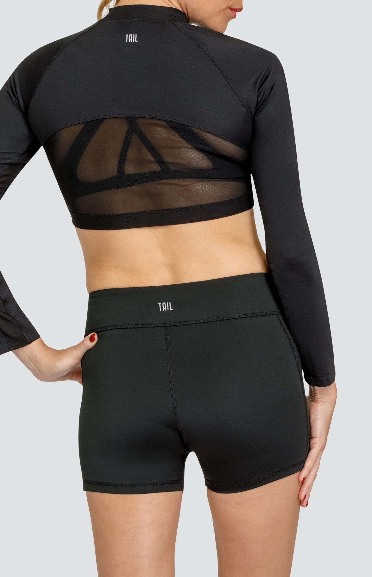 Women Tail Activewear Edie Layering Top - Onyx Black