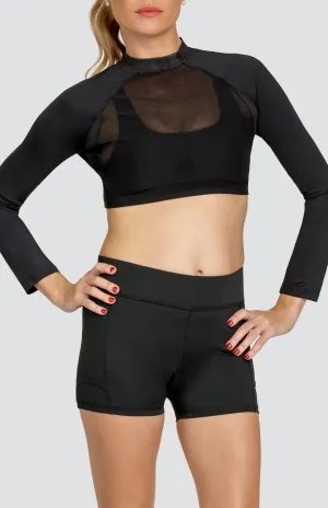 Women Tail Activewear Edie Layering Top - Onyx Black
