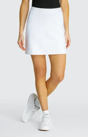 Women Tail Activewear Elevation 18" Textured Skort - Chalk White