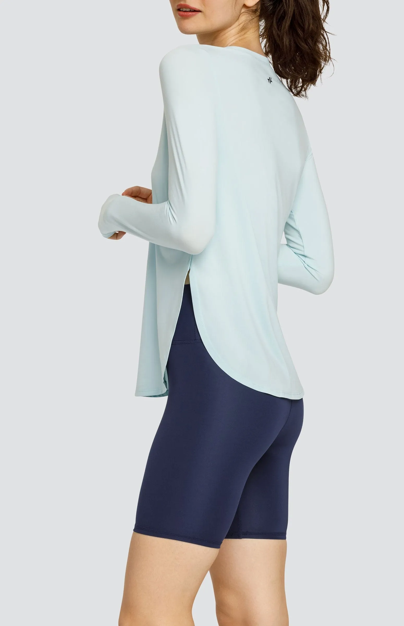 Women Tail Activewear Panem Top - Blue Glow