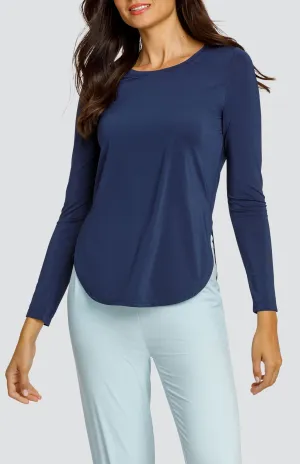 Women Tail Activewear Panem Top - Navy Blue