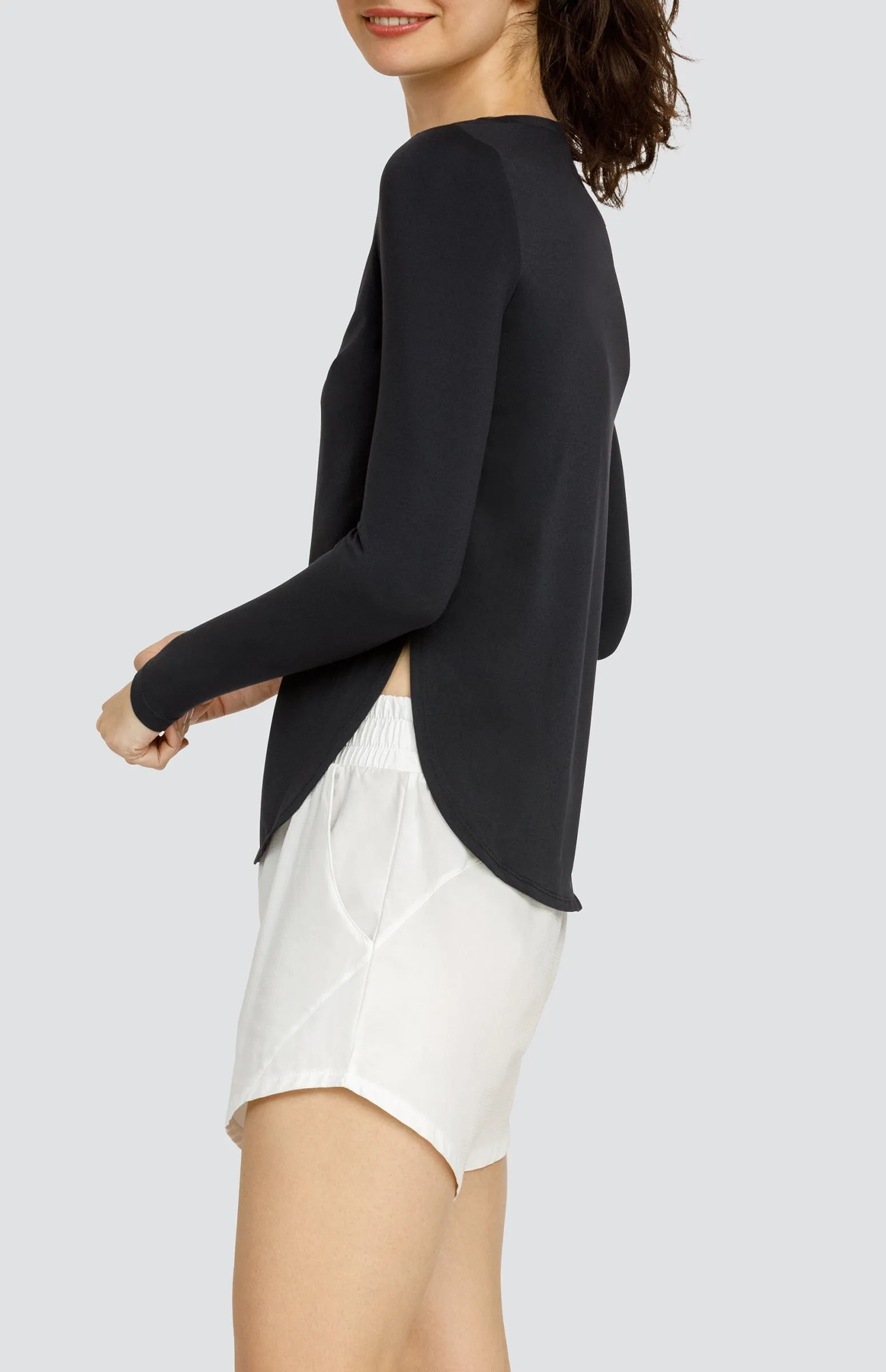 Women Tail Activewear Panem Top - Onyx Black