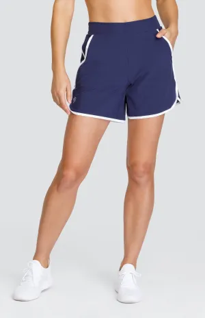 Women Tail Activewear Pickler 6" Short - Navy Blue
