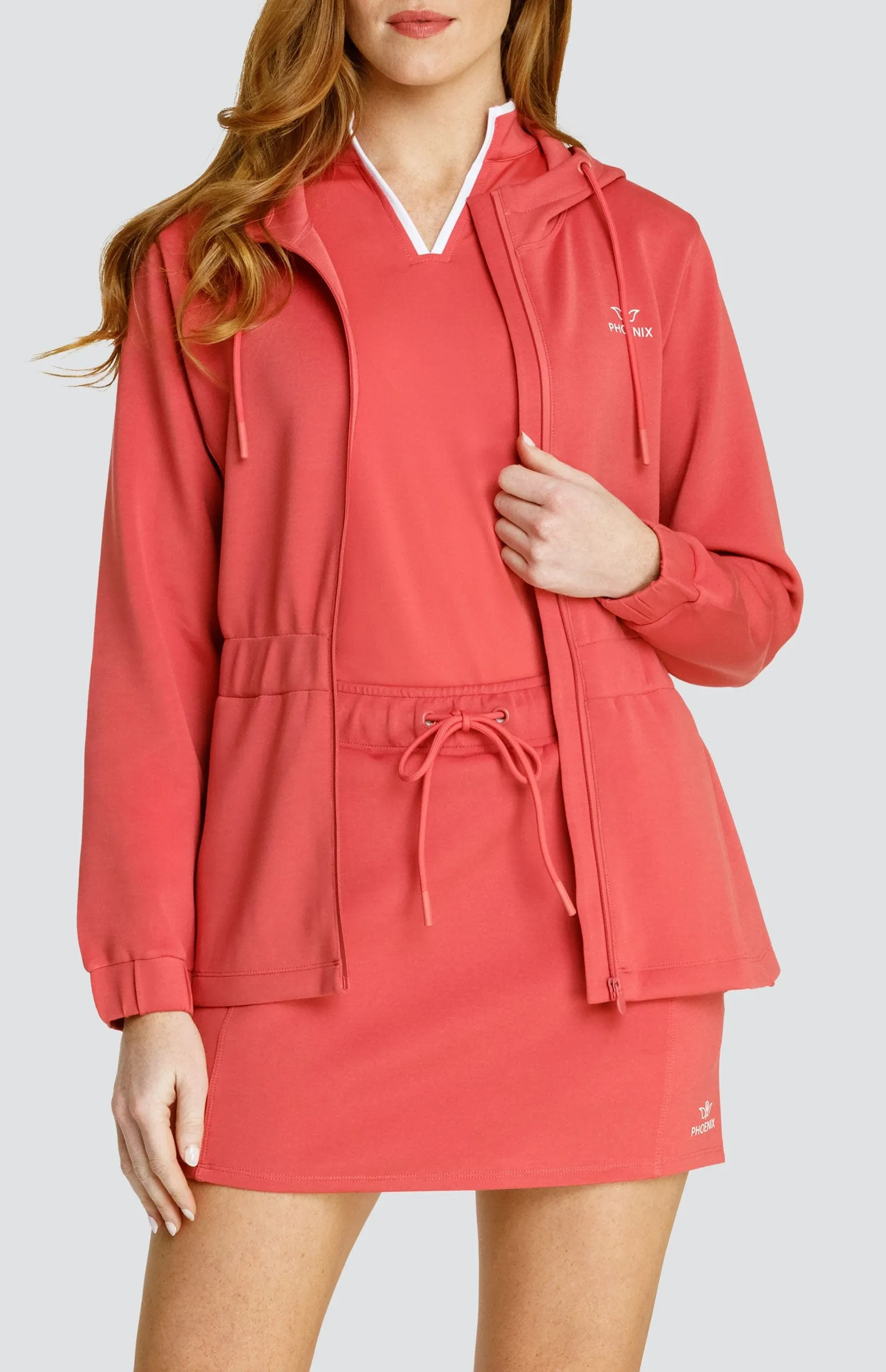 Women Tail Activewear Robyn Hooded Jacket - Cherry Rose