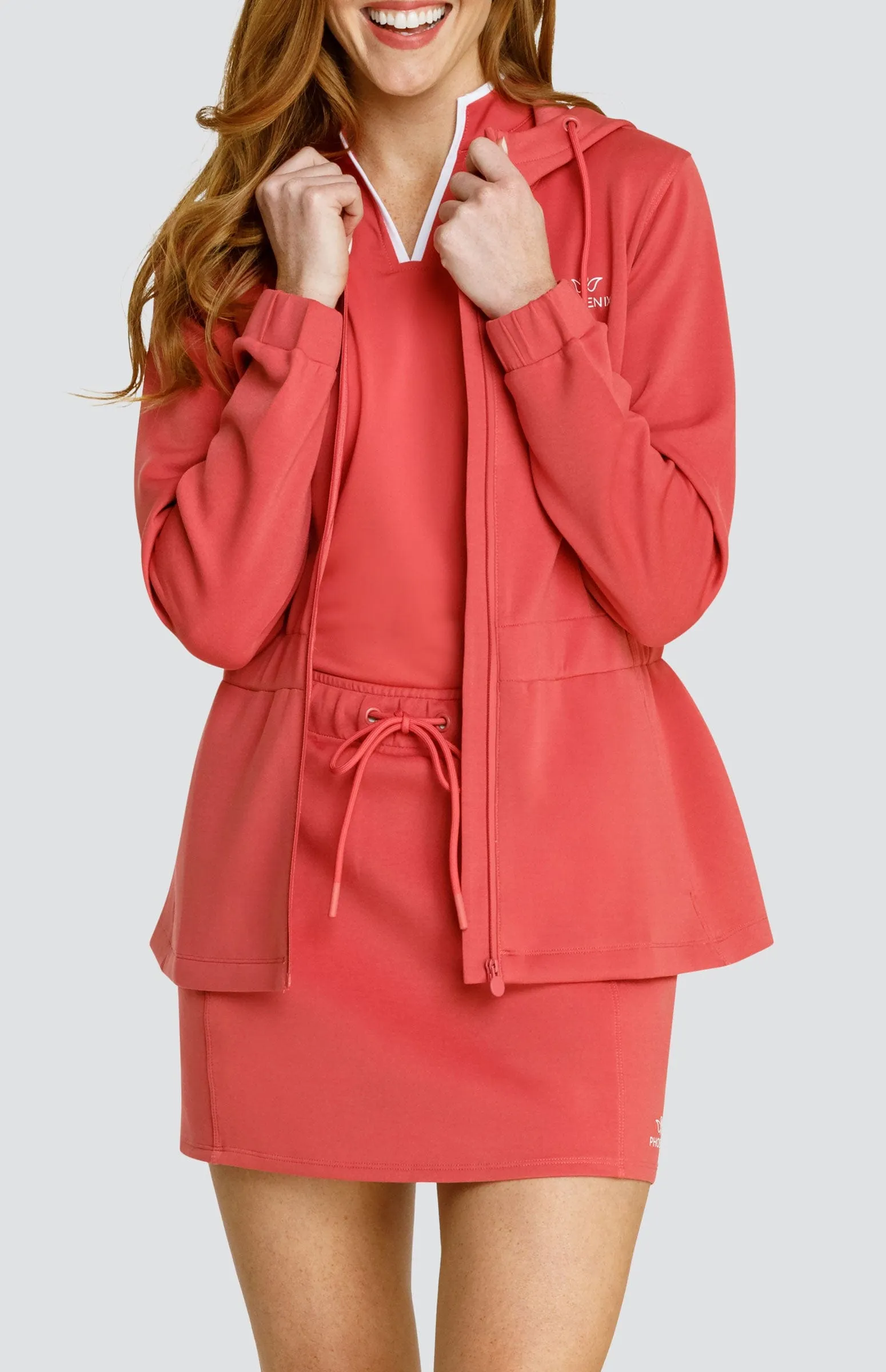 Women Tail Activewear Robyn Hooded Jacket - Cherry Rose