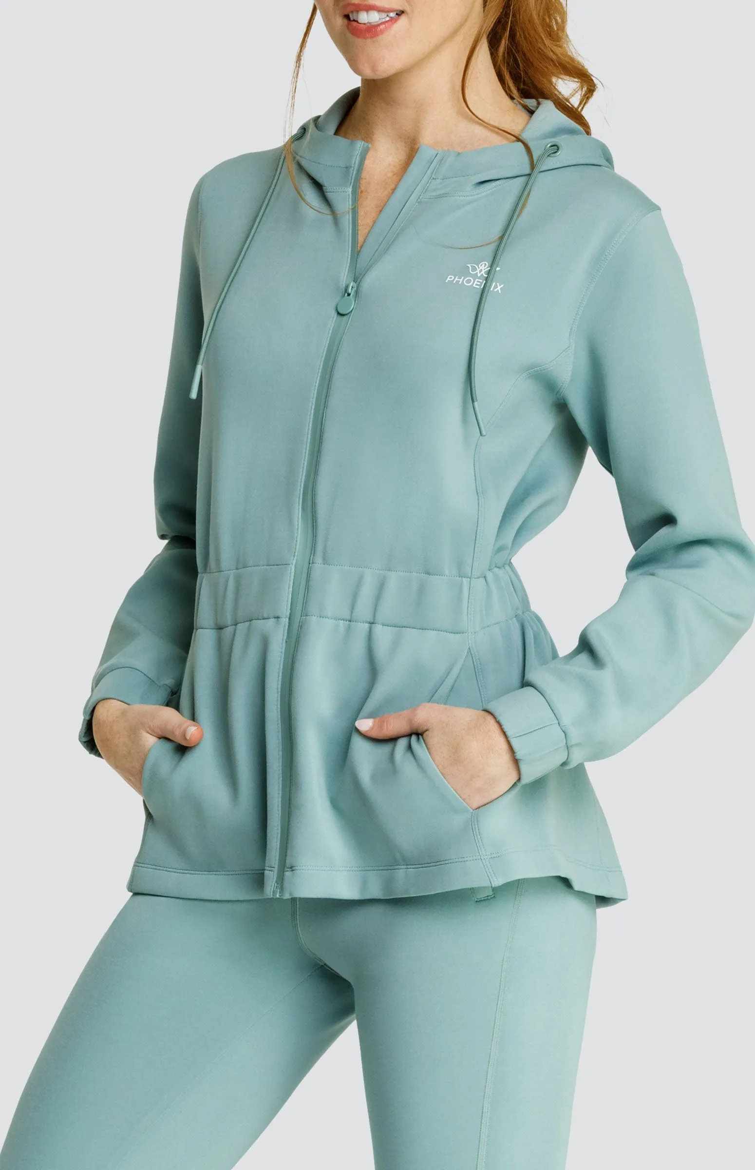 Women Tail Activewear Robyn Hooded Jacket - Sage