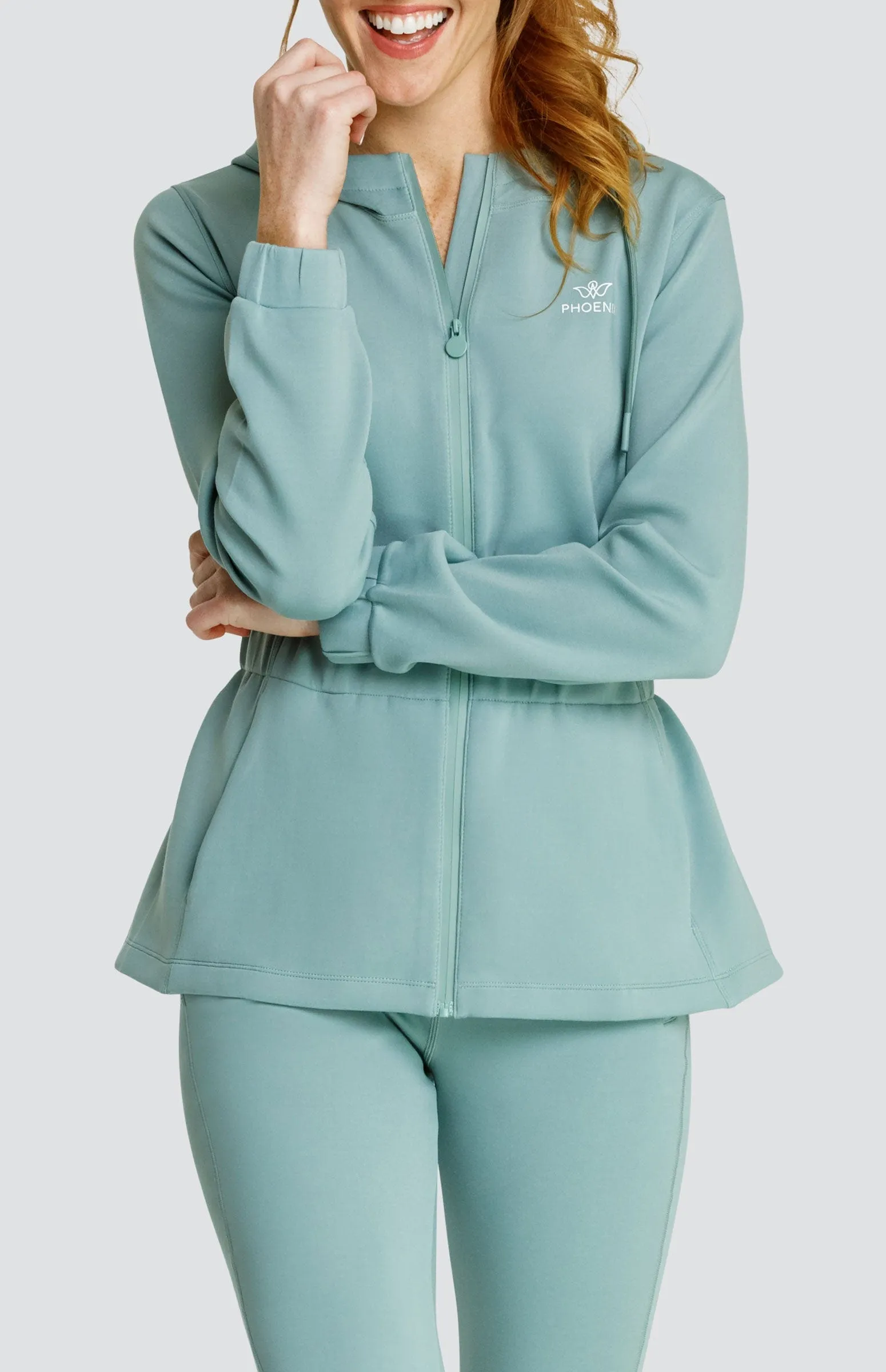Women Tail Activewear Robyn Hooded Jacket - Sage