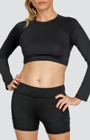 Women Tail Activewear Sasha Layering Top - Onyx Black