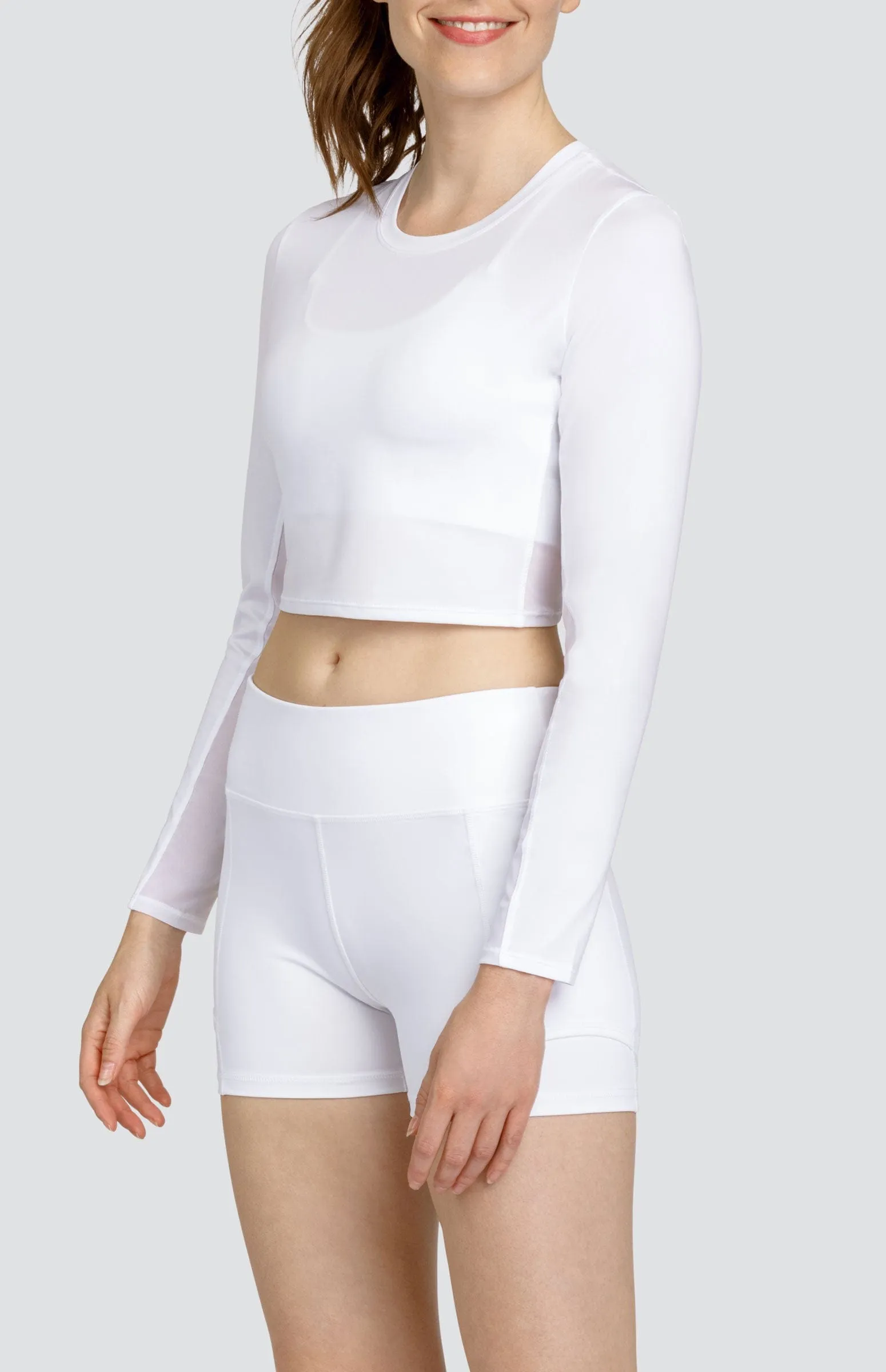 Women Tail Activewear Saya Crop Top - Chalk White