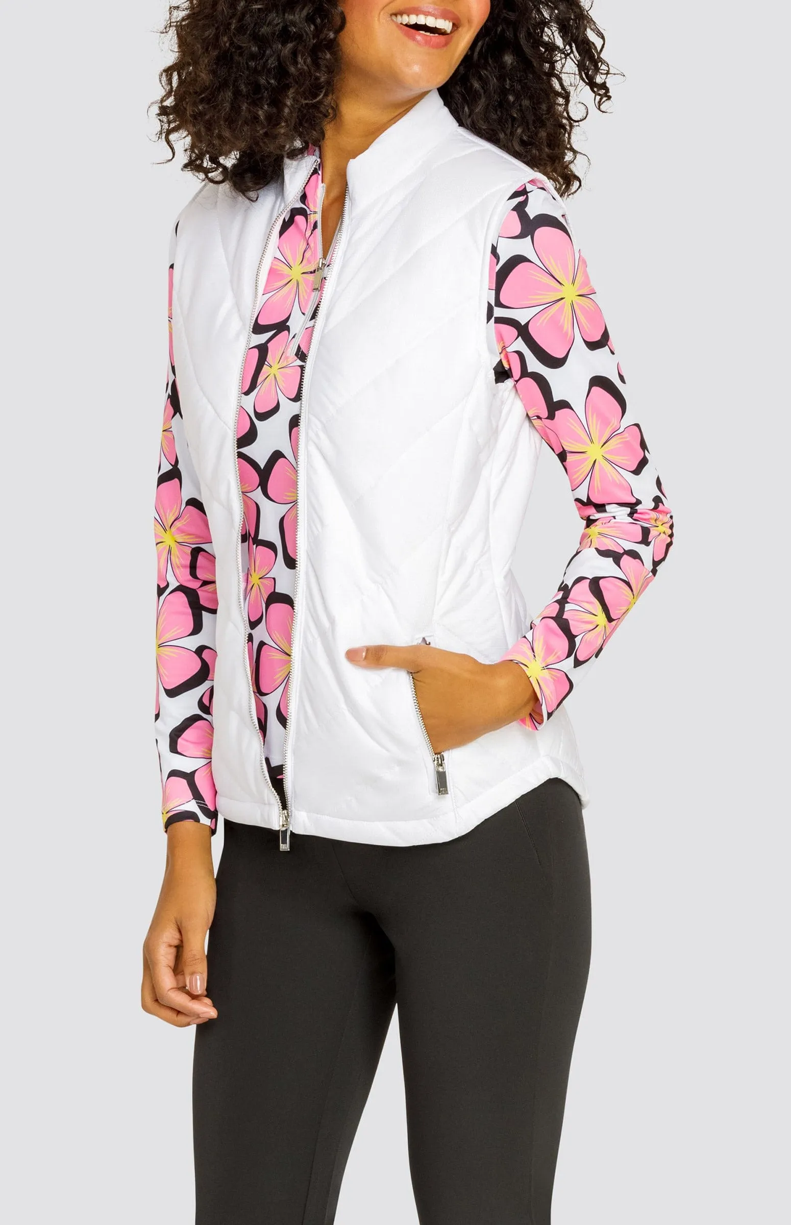 Women Tail Activewear Trey Top - Glimmer Petals