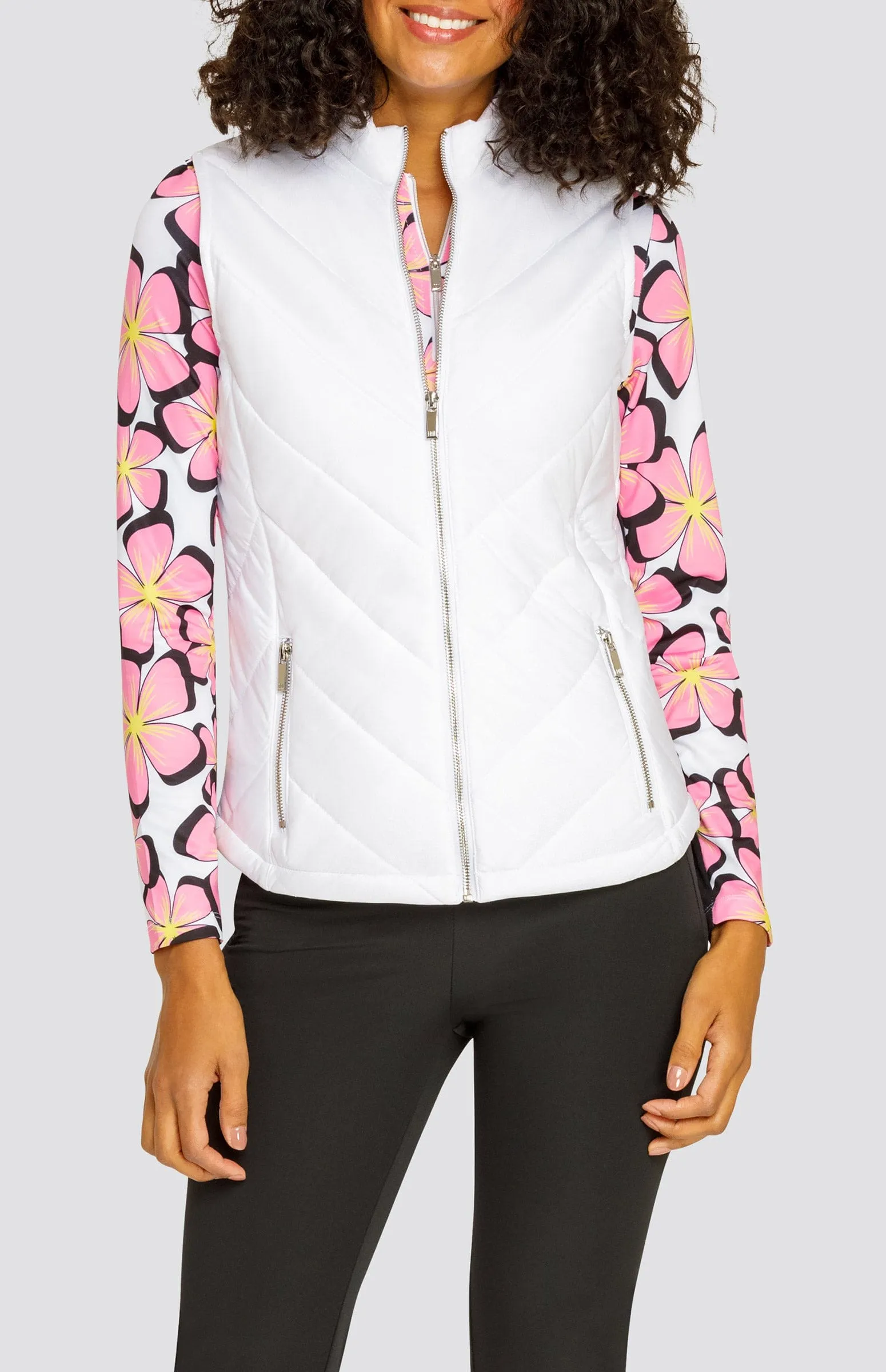 Women Tail Activewear Trey Top - Glimmer Petals