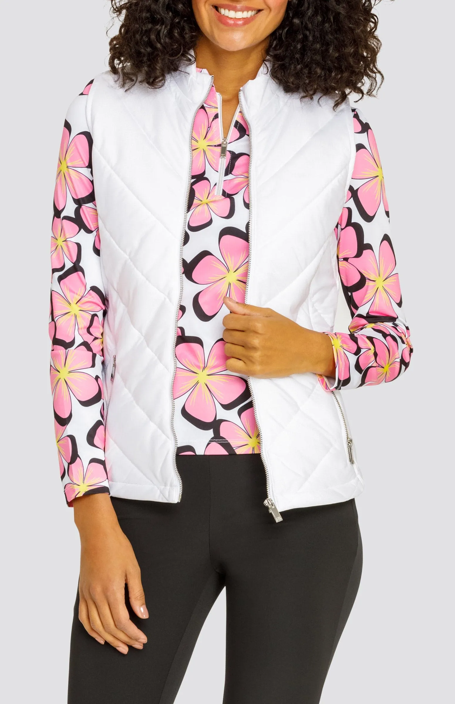Women Tail Activewear Trey Top - Glimmer Petals