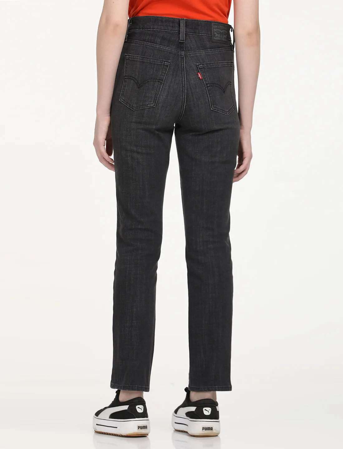Women's 724 Black Straight Fit High Rise Jeans LEVI'S