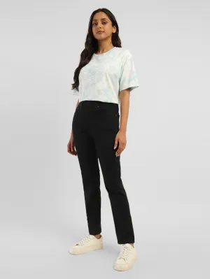 Women's 724 Black Straight Fit High Rise Jeans LEVI'S